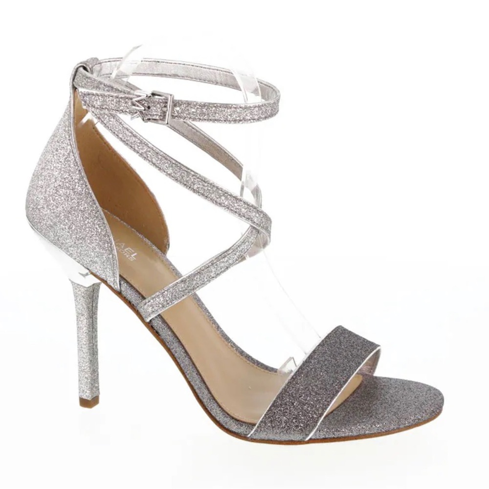 NIB Astrid Strappy Sparkle Heels Michael Kors $145 9